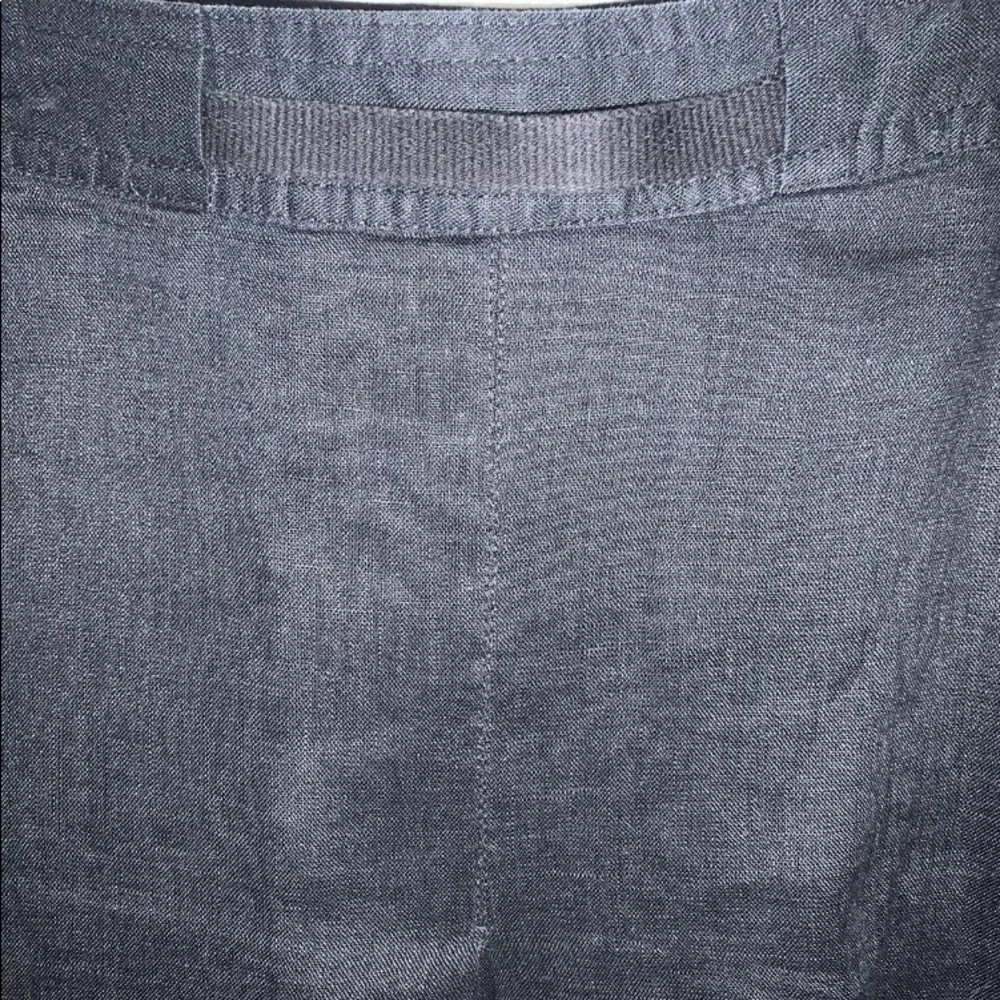 Ann Taylor Linen A-Line pleated Skirt Black with White Embroidery Detail Size 4 - Picture 4 of 9